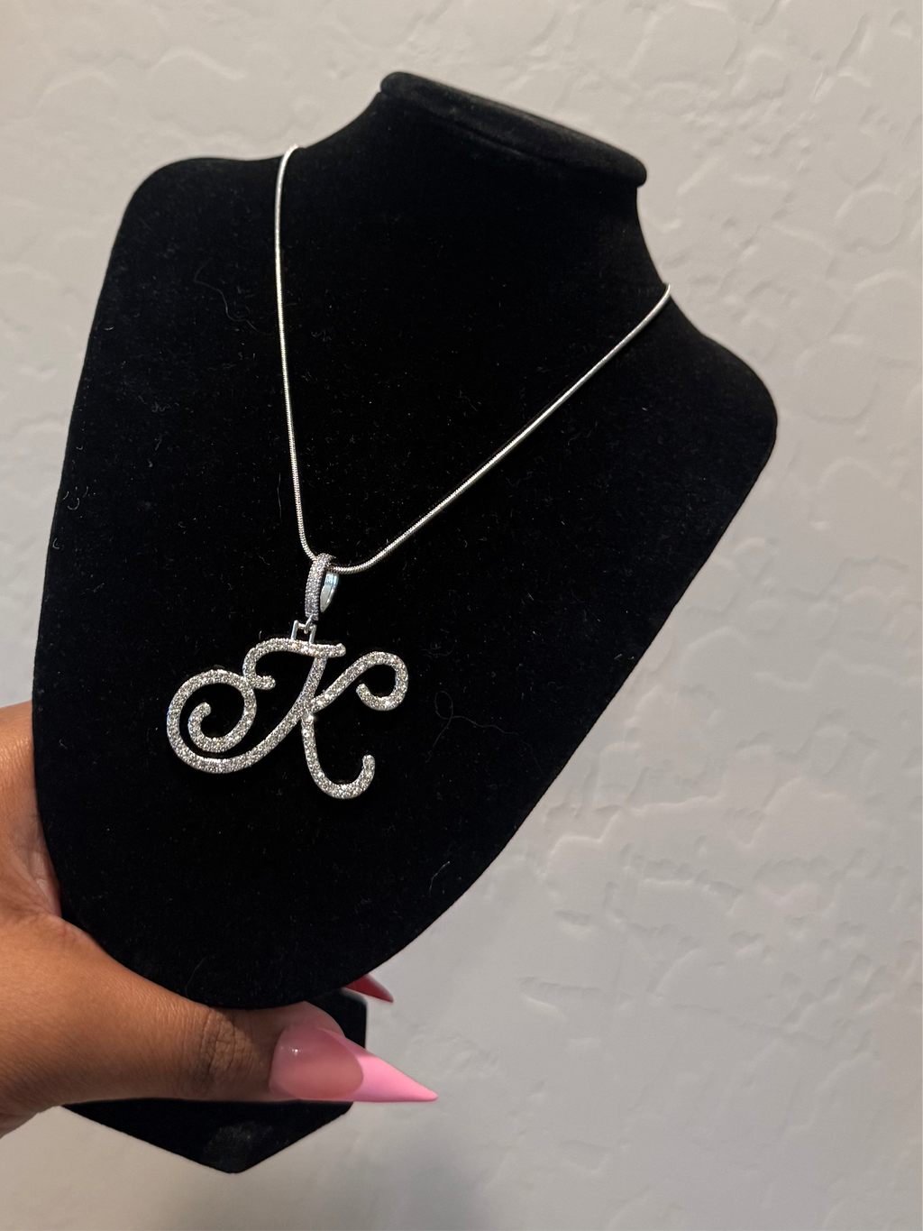 Iced Out Letter Necklace