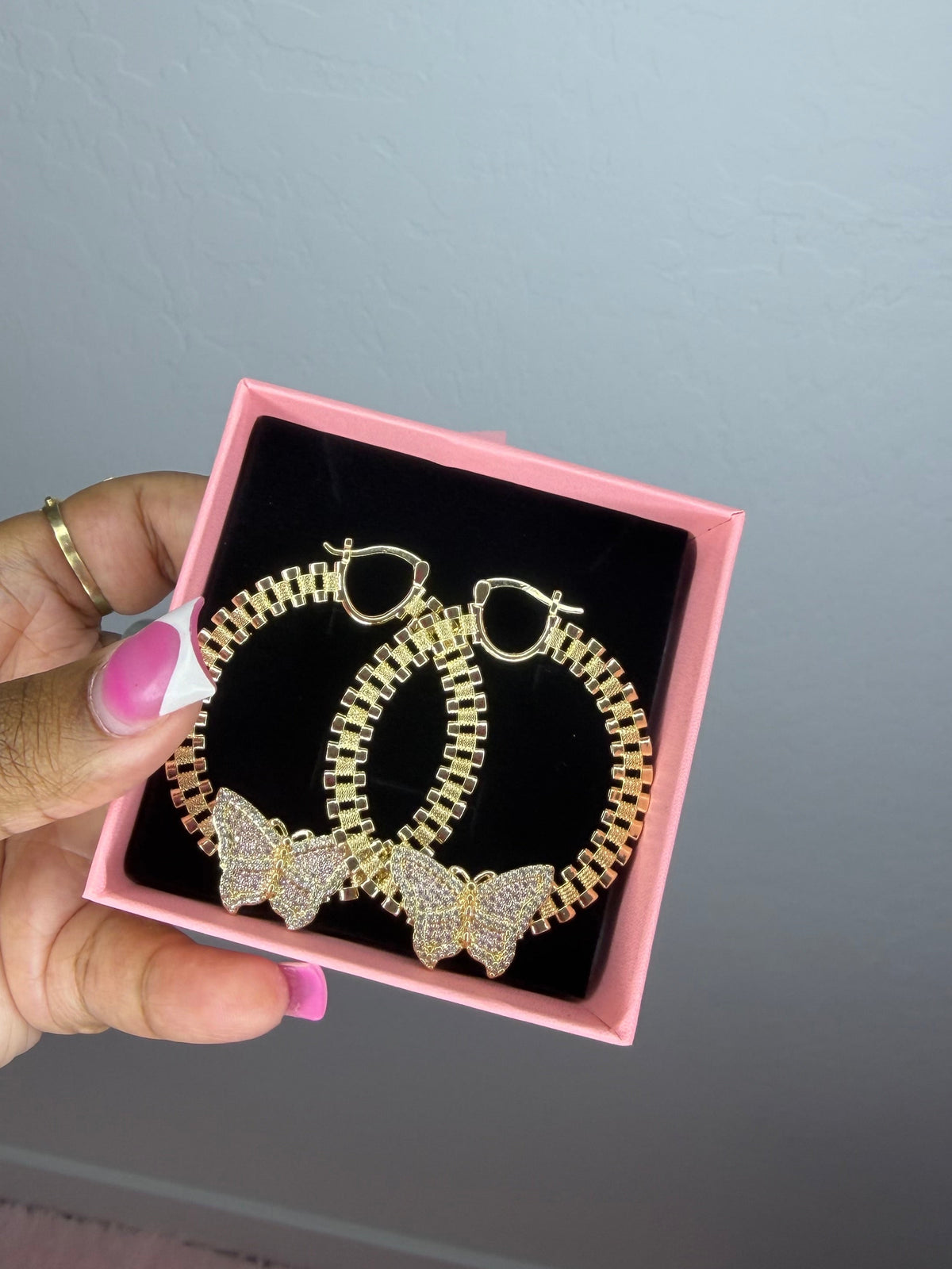 Butterfly Rolex Hoops