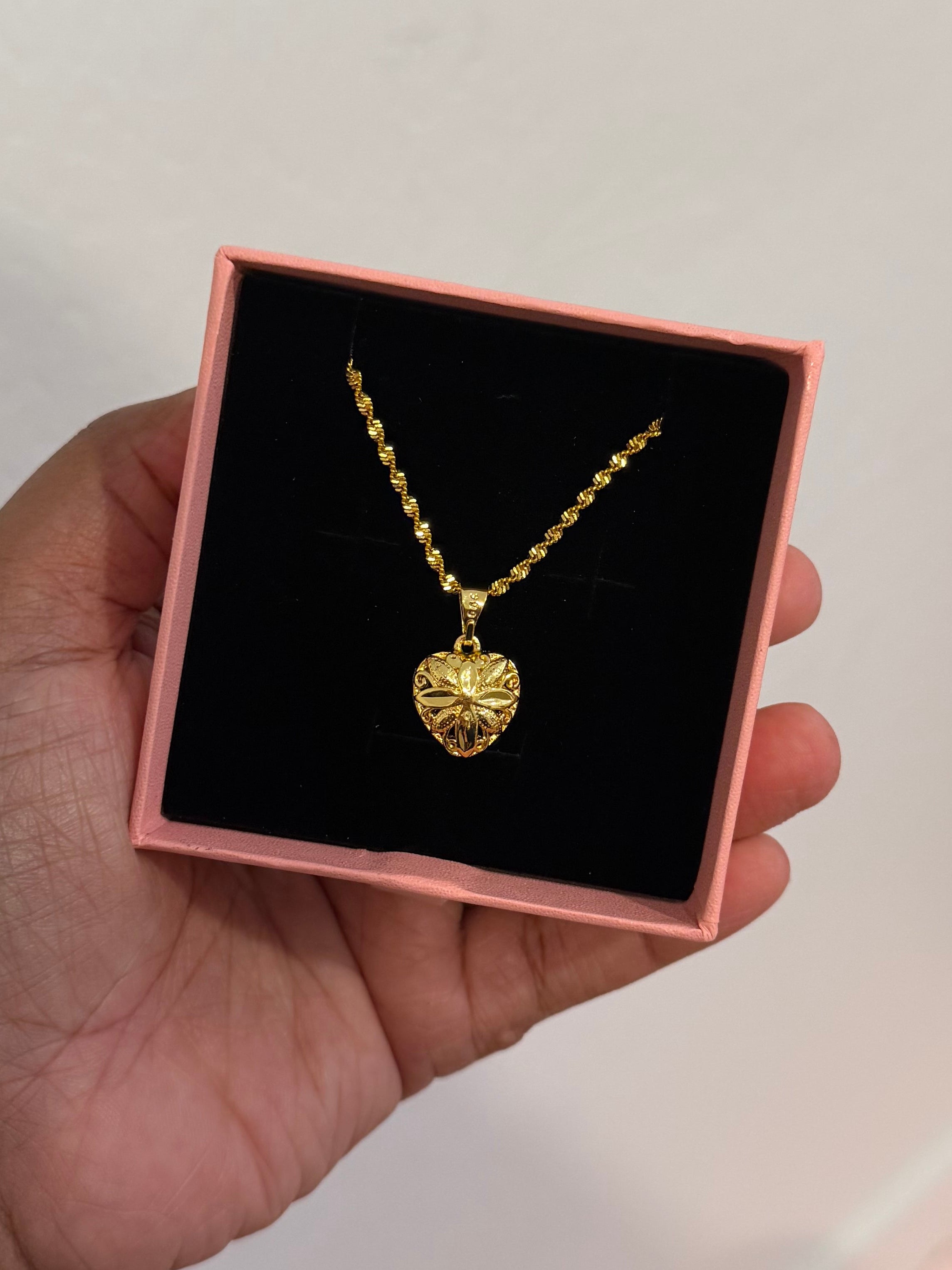 24K Heart Necklace