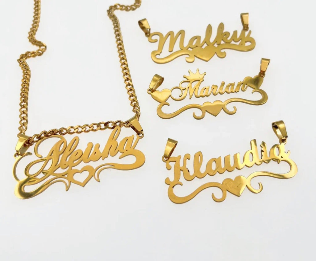 Silver Custom nameplate ￼