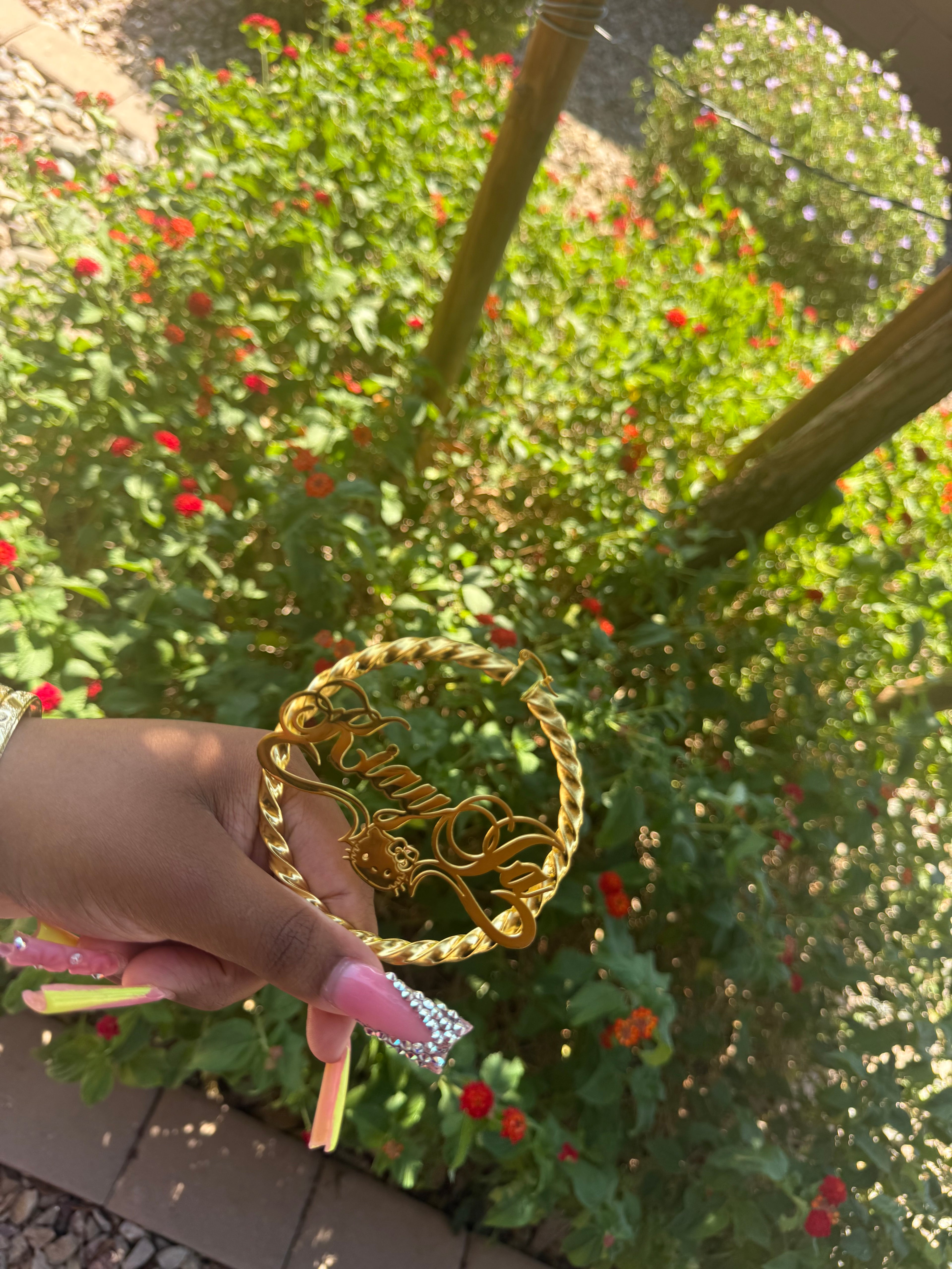 Hello Kitty Custom Hoops