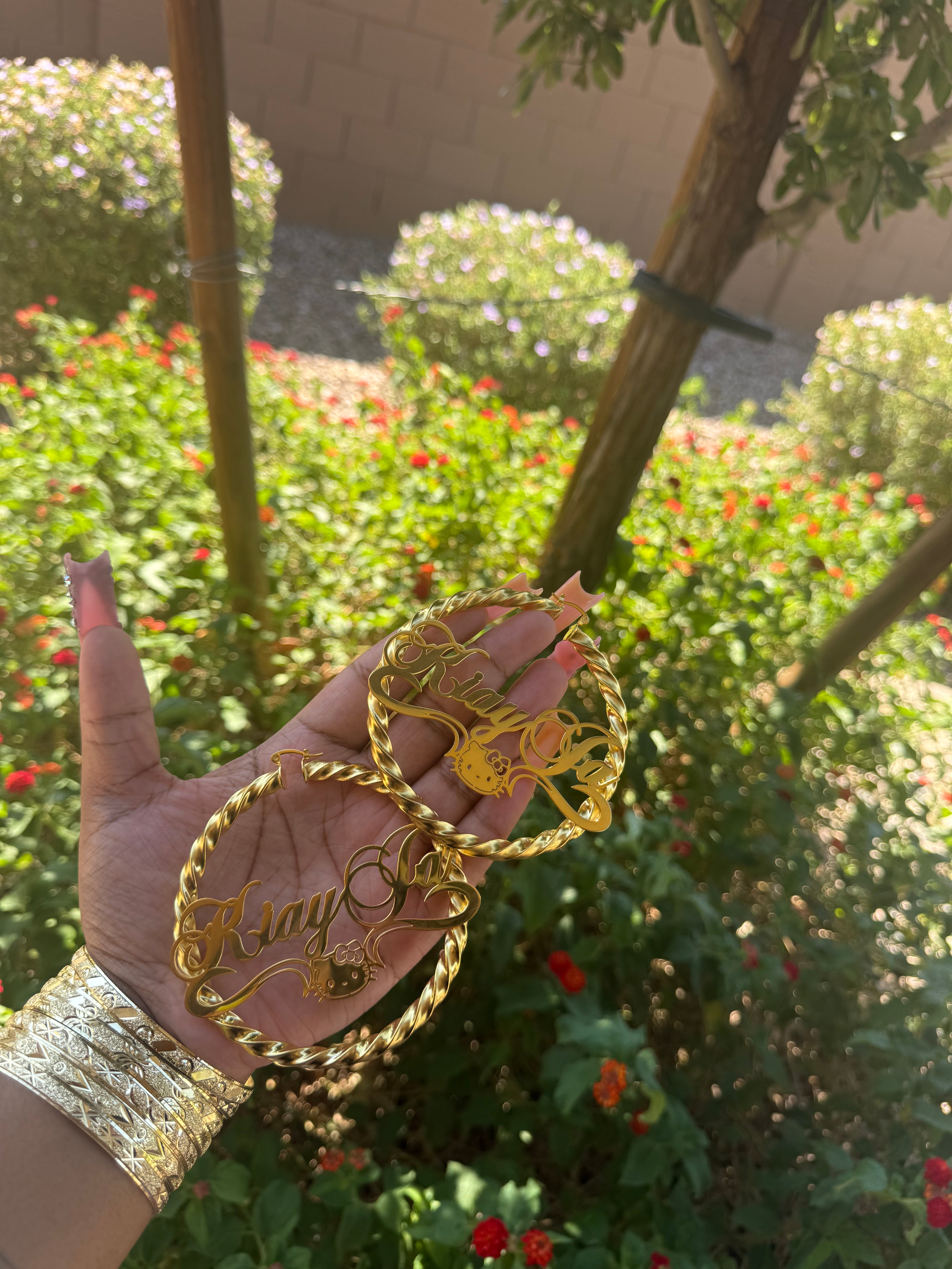 Hello Kitty Custom Hoops