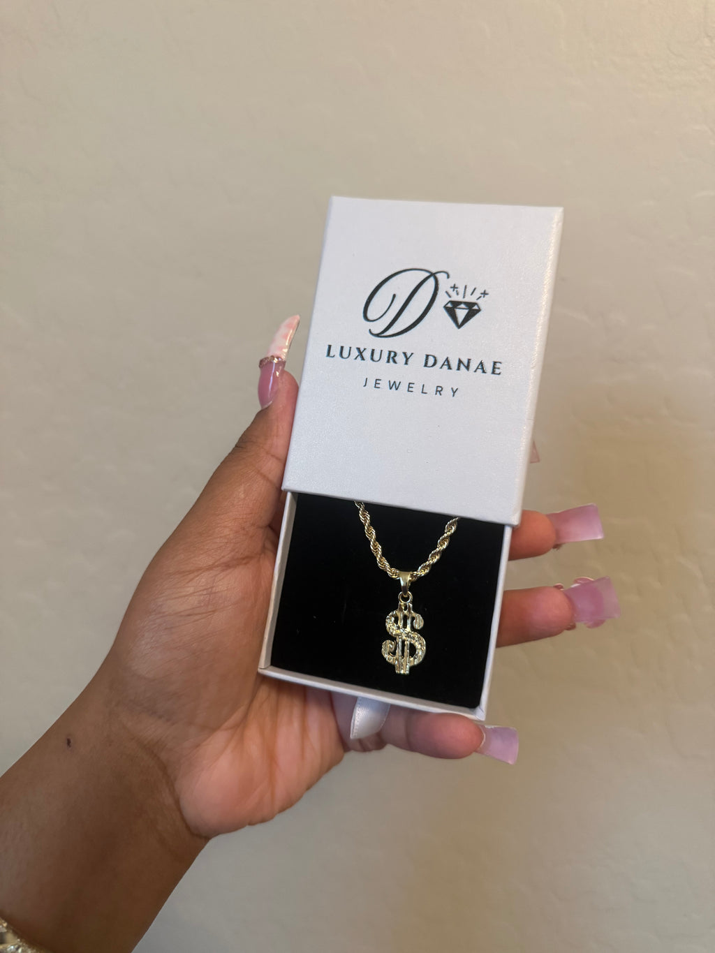 Money Sign Pendant With Chain