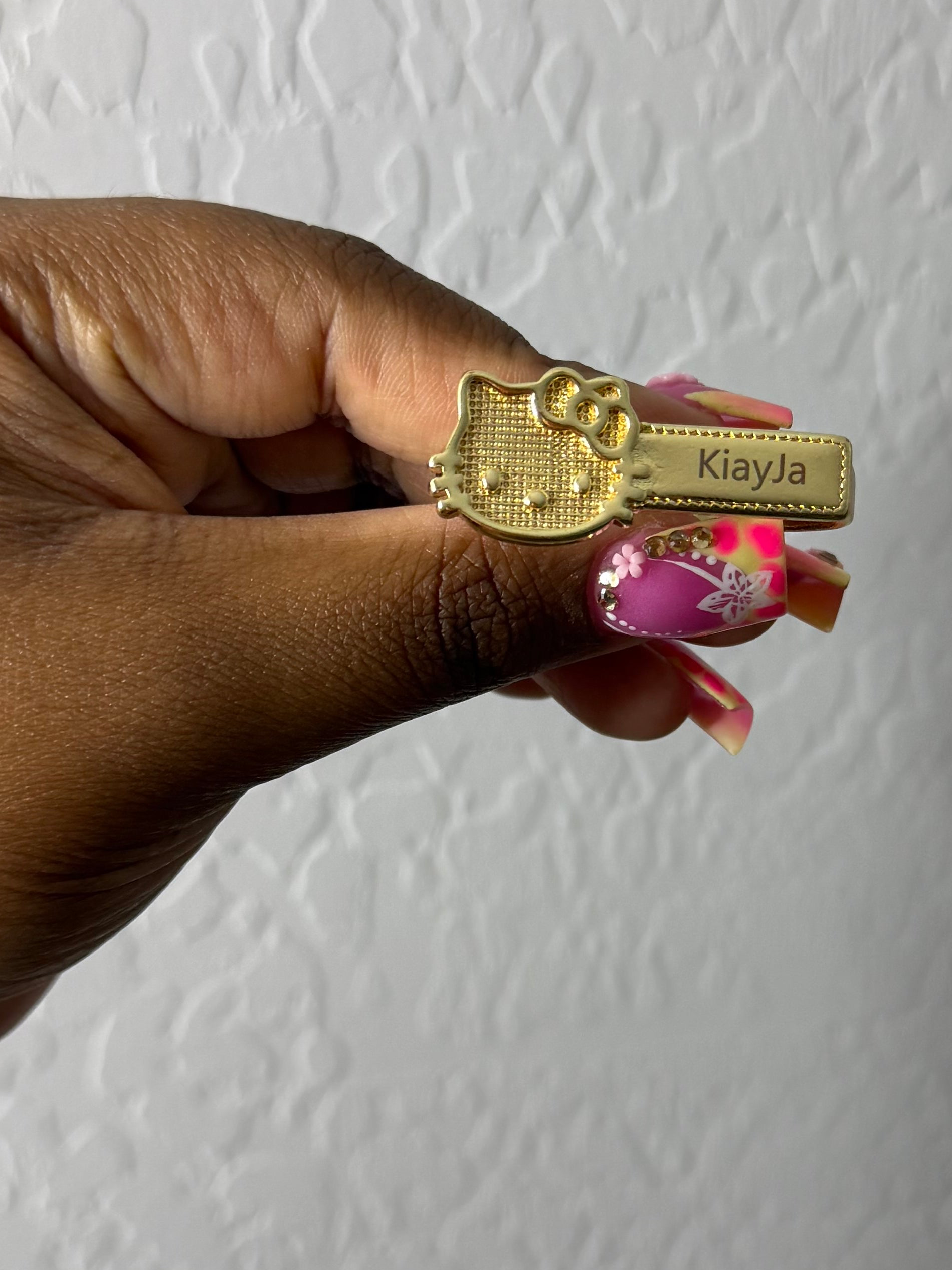 HK Custom Name 2 Finger Ring