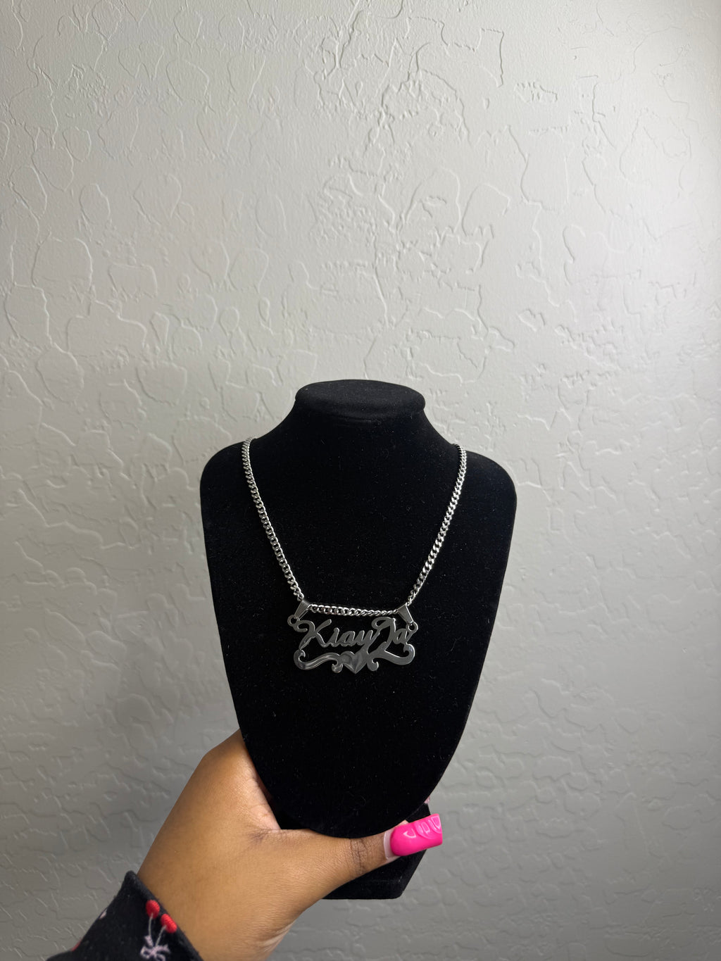 Silver Custom nameplate ￼