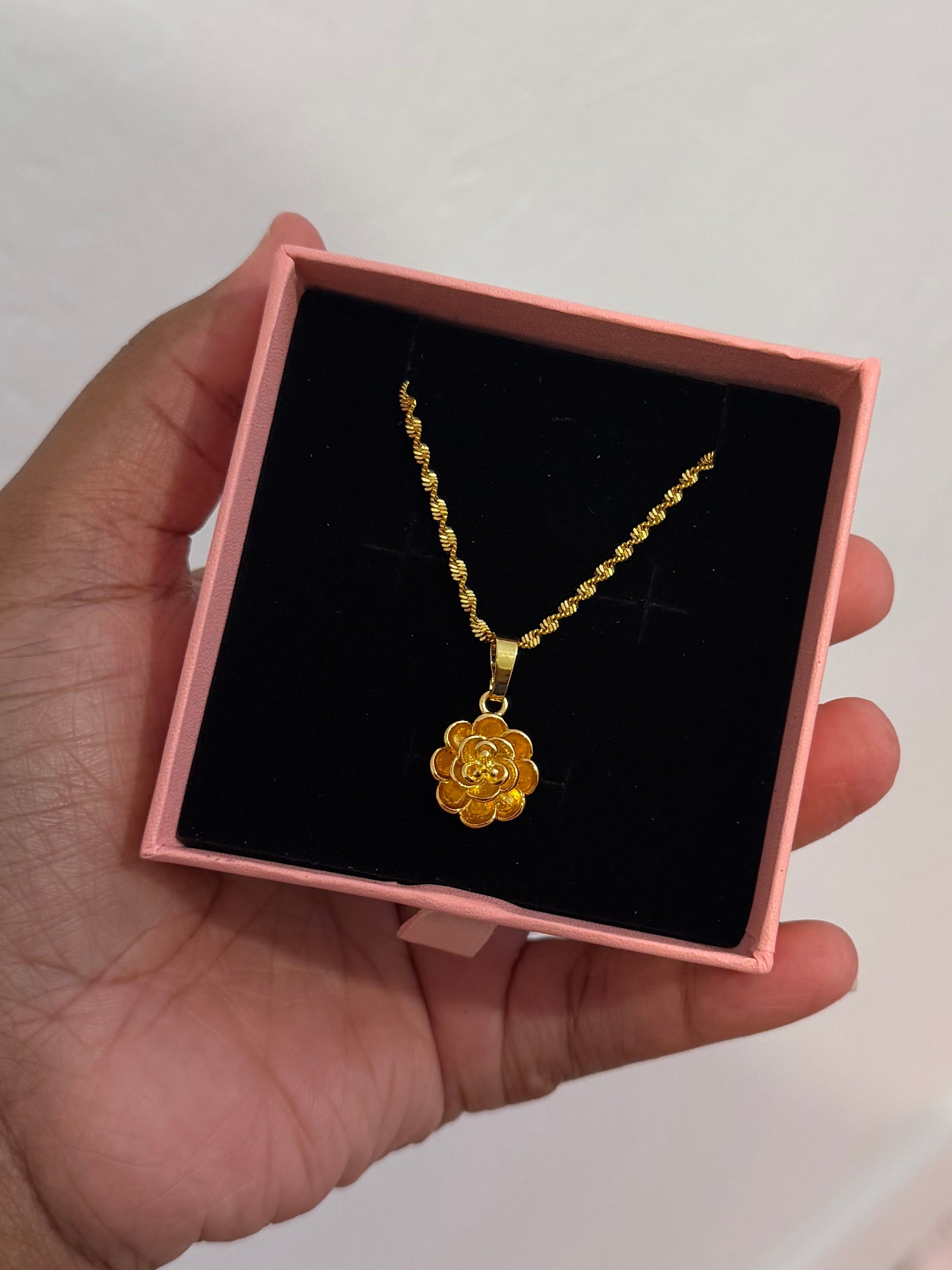 24K Flower Necklace