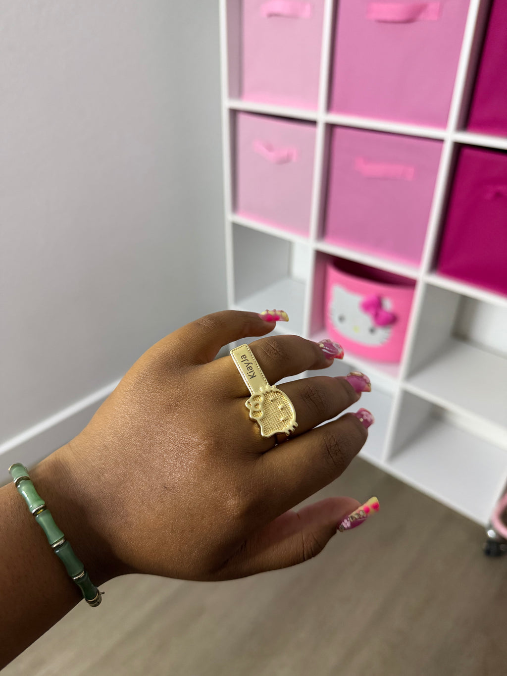 HK Custom Name 2 Finger Ring