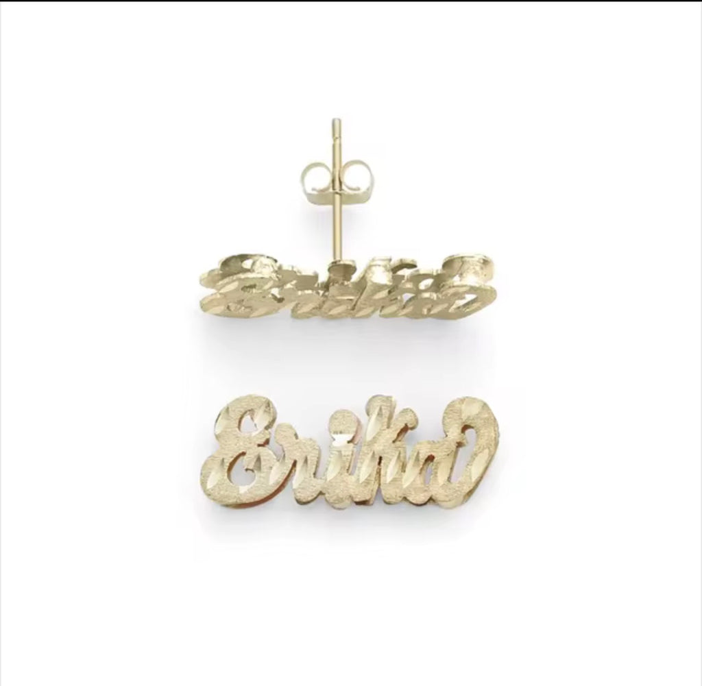 Nameplate Earrings
