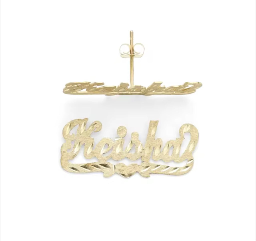 Nameplate Earrings