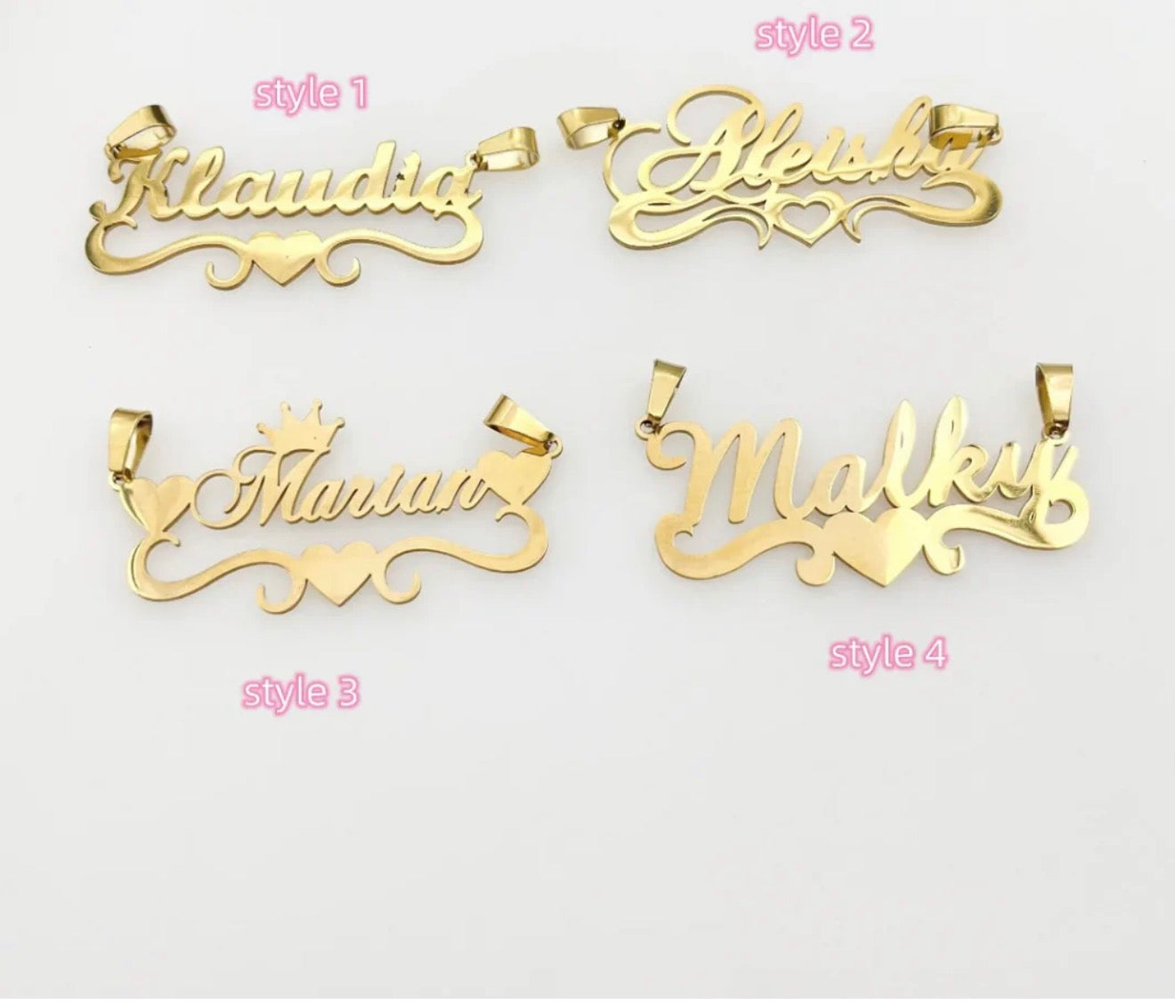 Silver Custom nameplate ￼