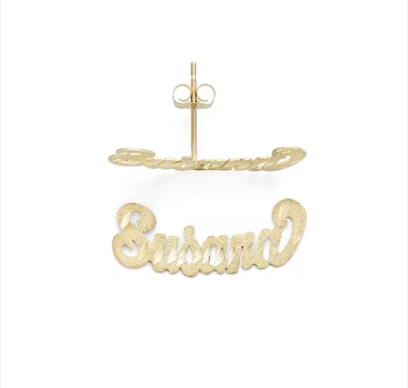 Nameplate Earrings