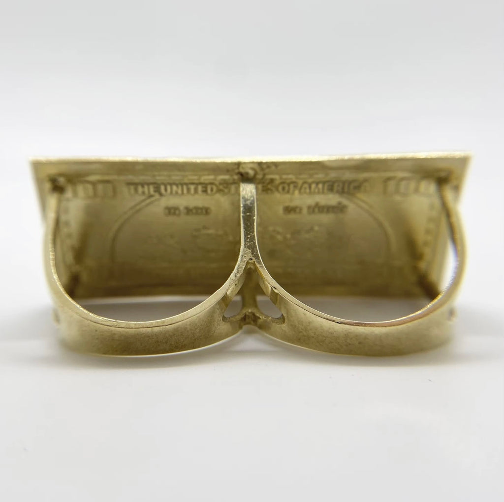 14K Benjamin Double Ring