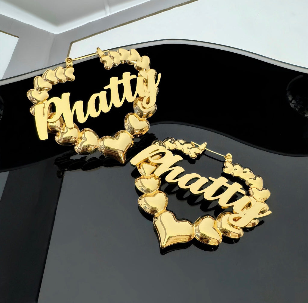 Heart Name Hoops