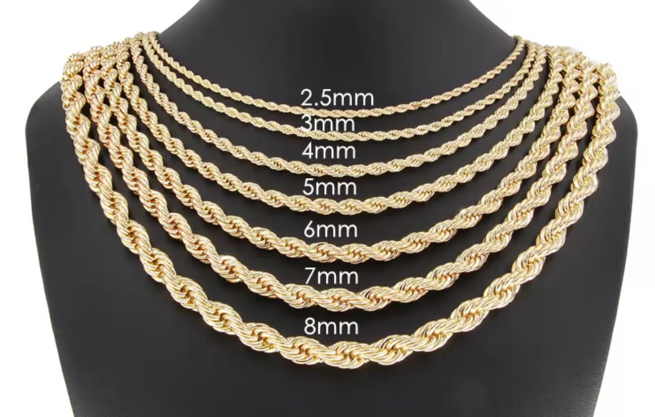 18K Rope Chain