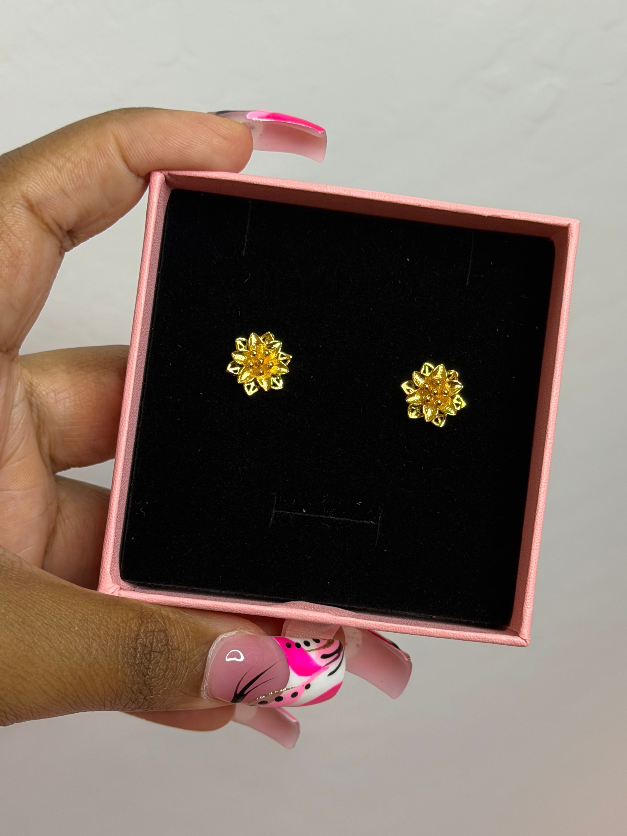 24K Flower Earrings