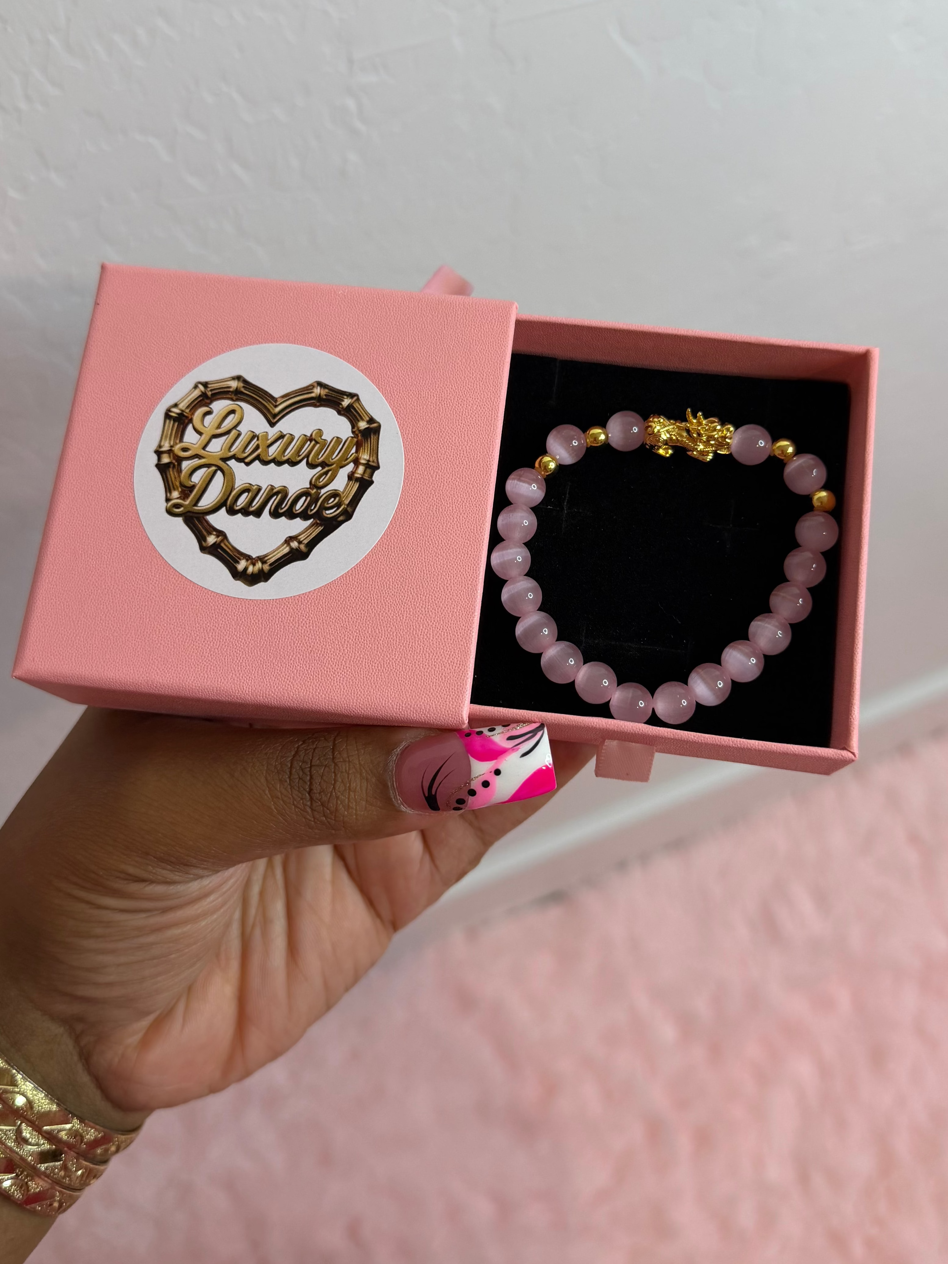 24K Pink Jade Bracelet
