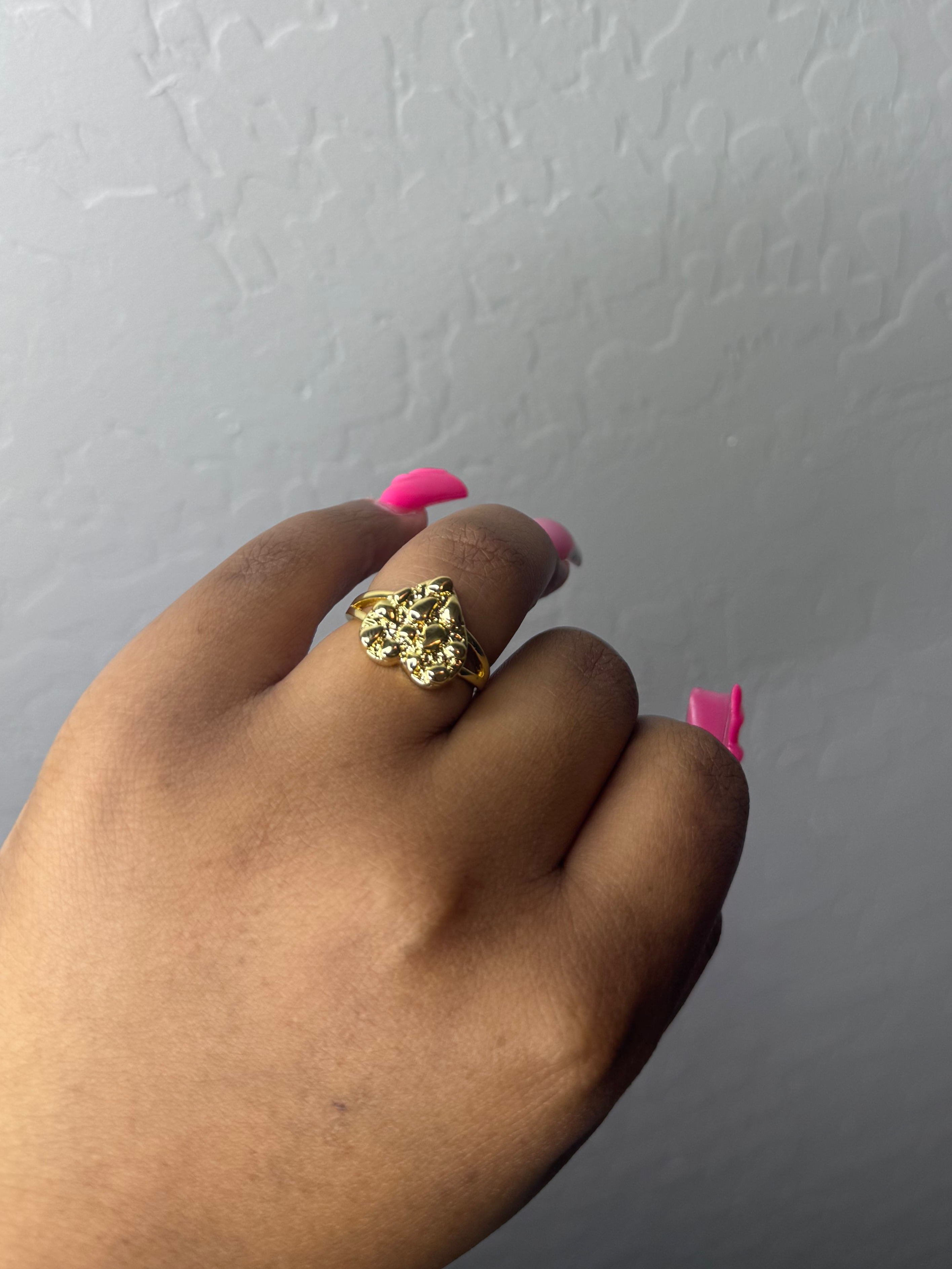 Medium Heart Nugget Ring