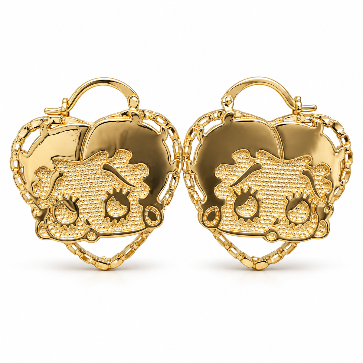 Betty Boo Heart Rolex Hoops