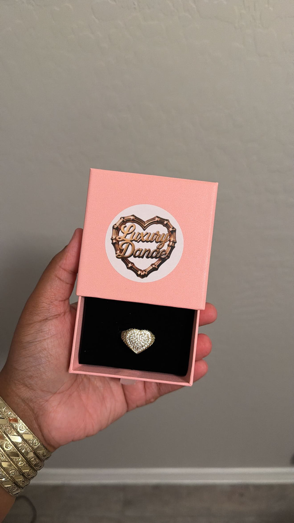 Full Diamond Heart Ring
