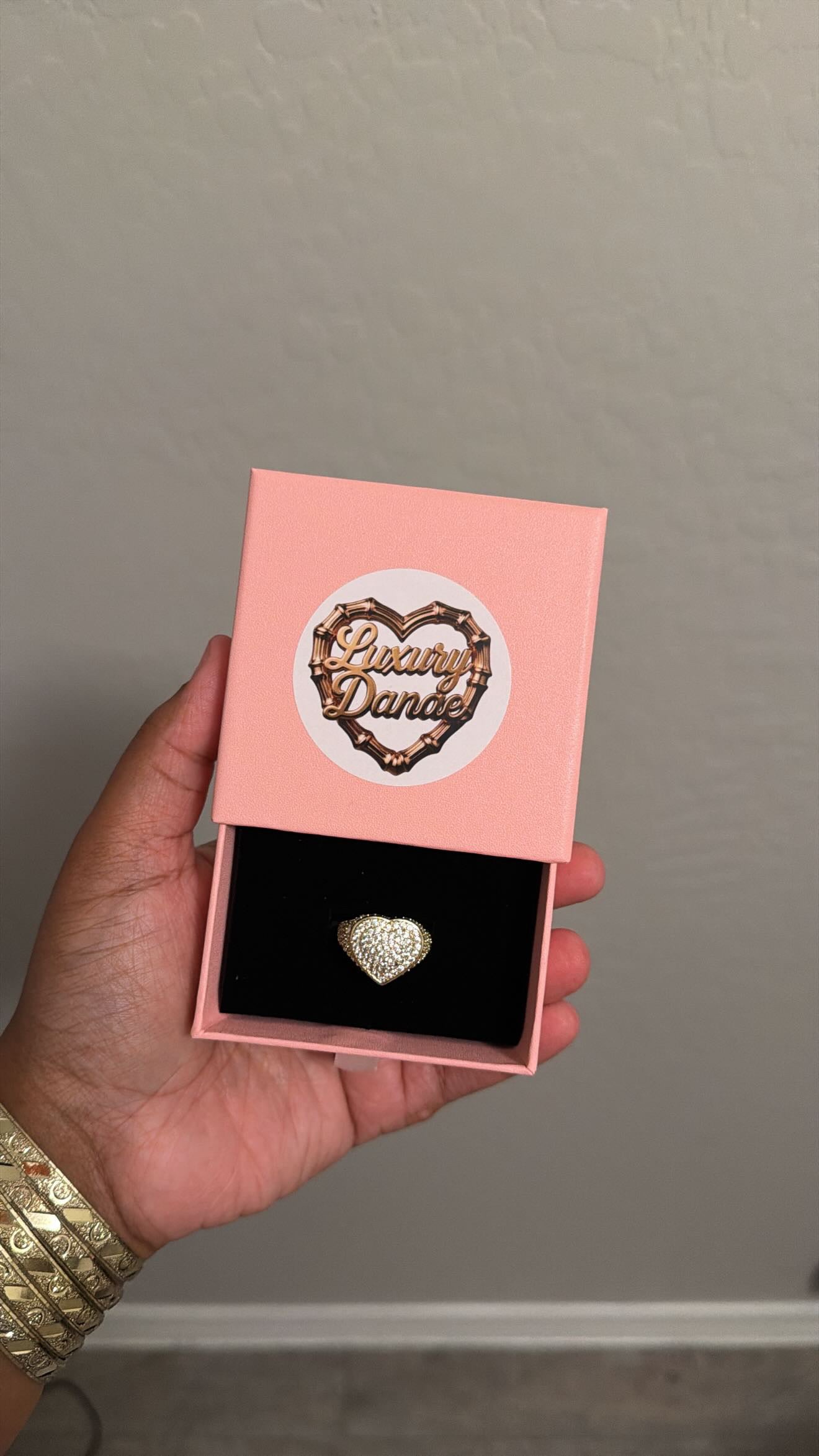 Full Diamond Heart Ring