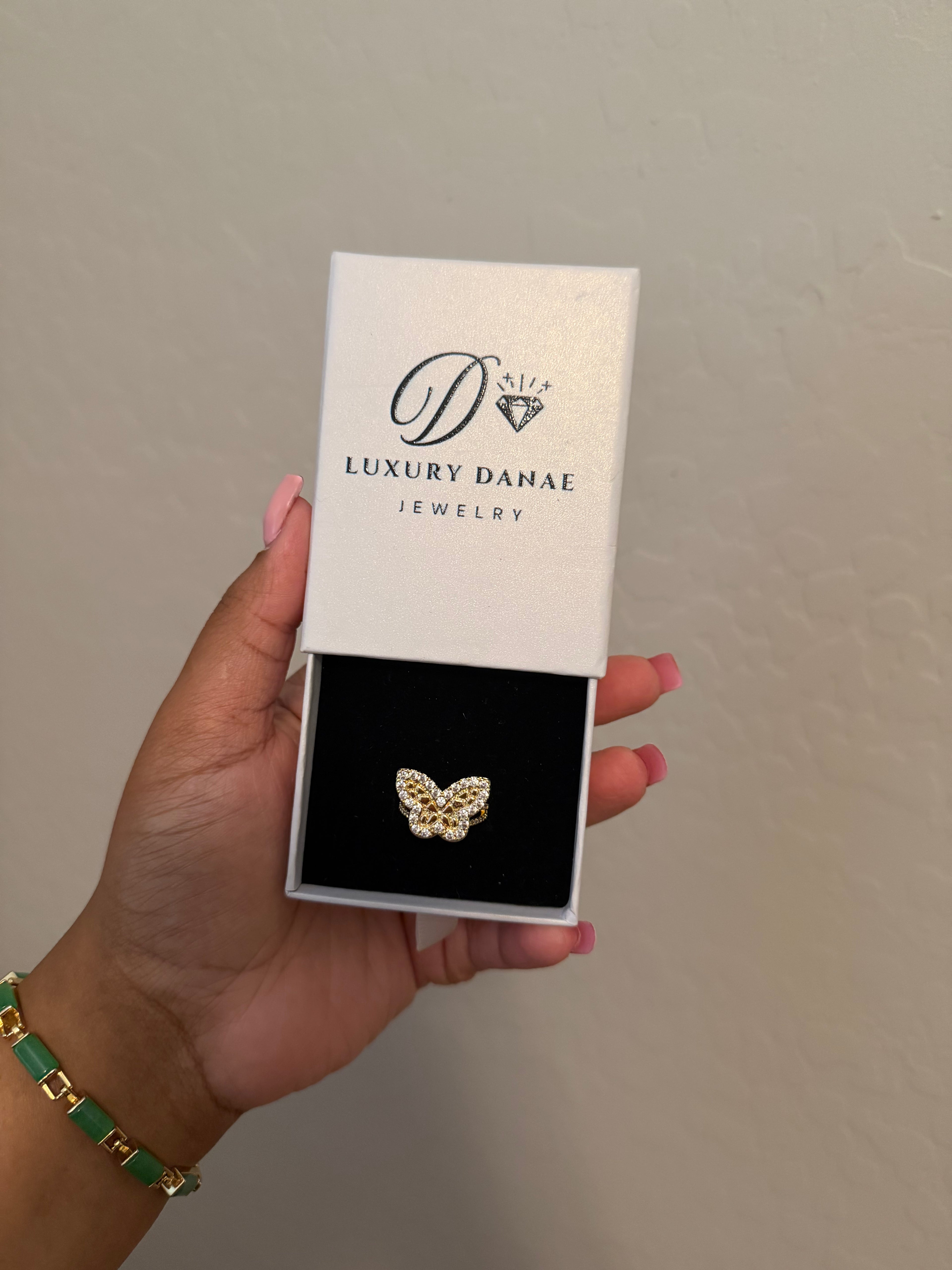 Nugget Diamond Butterfly Ring