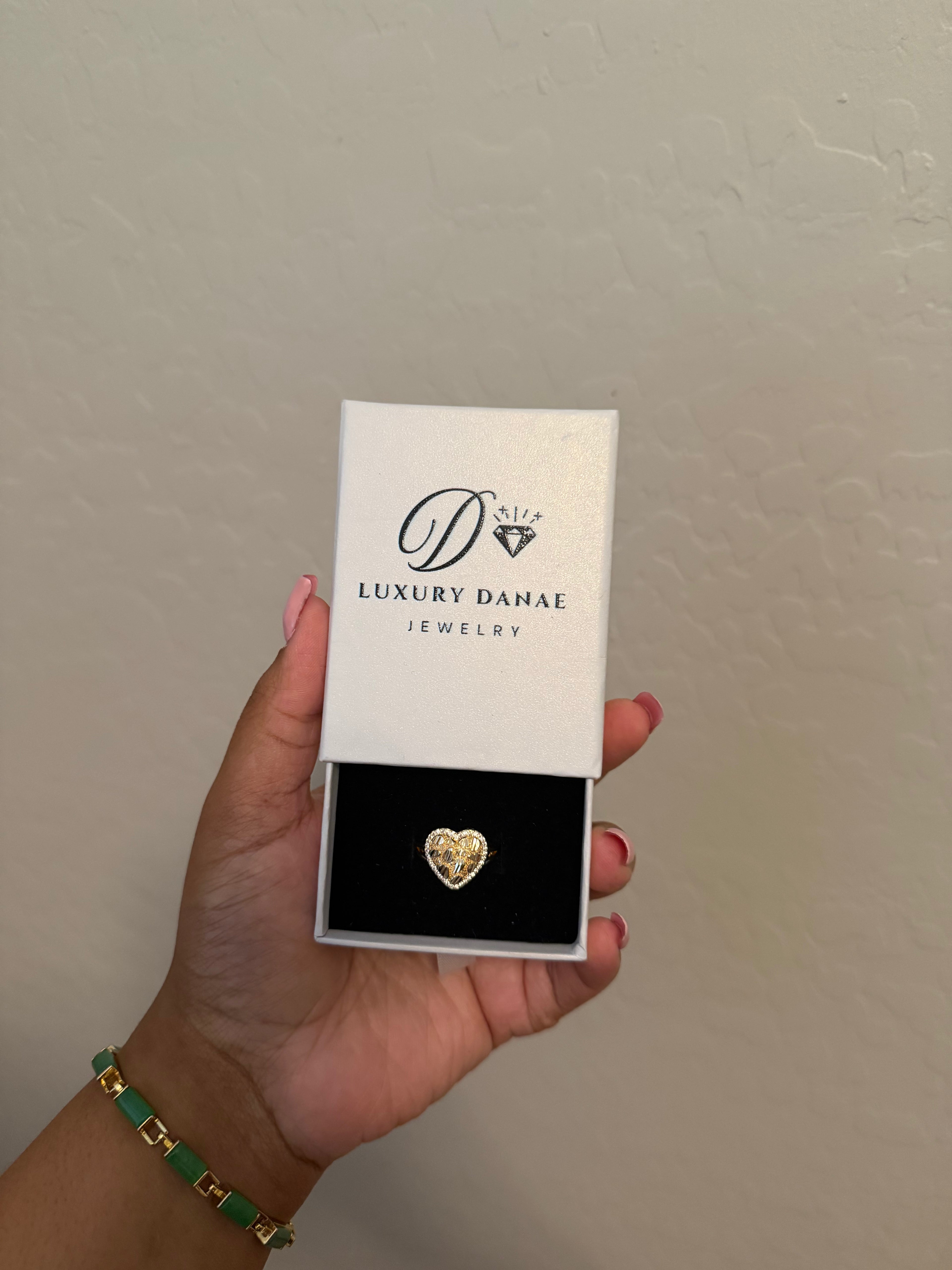 Nugget Heart Diamond Ring