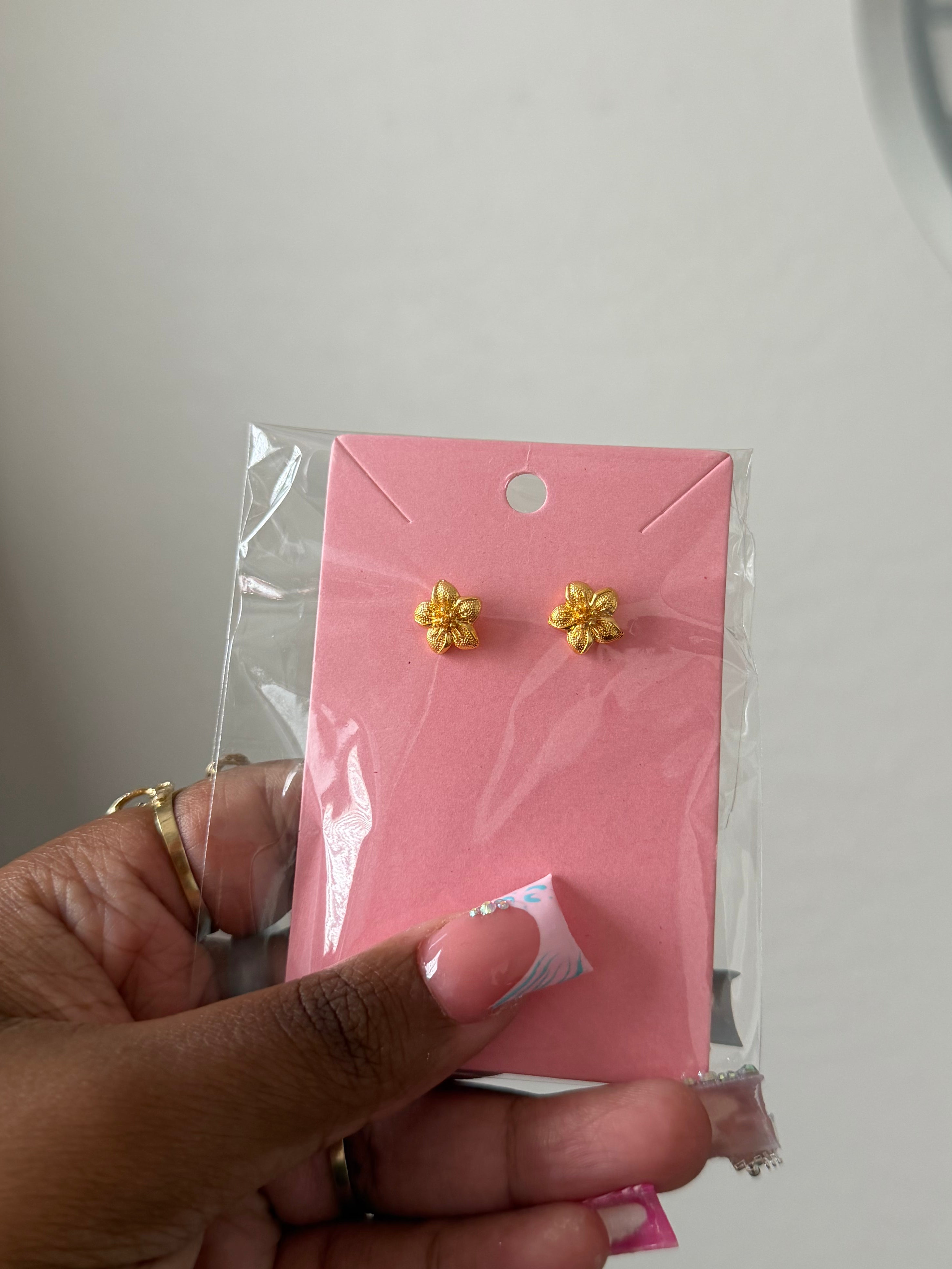 Gold Flower Studs