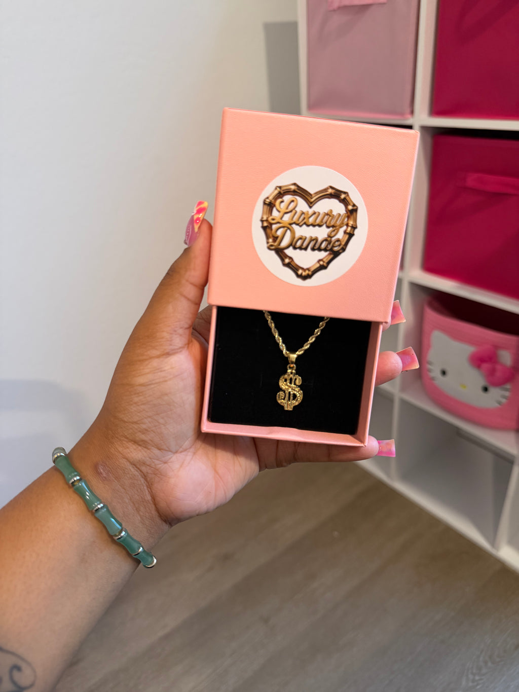 Money Sign Pendant With Chain