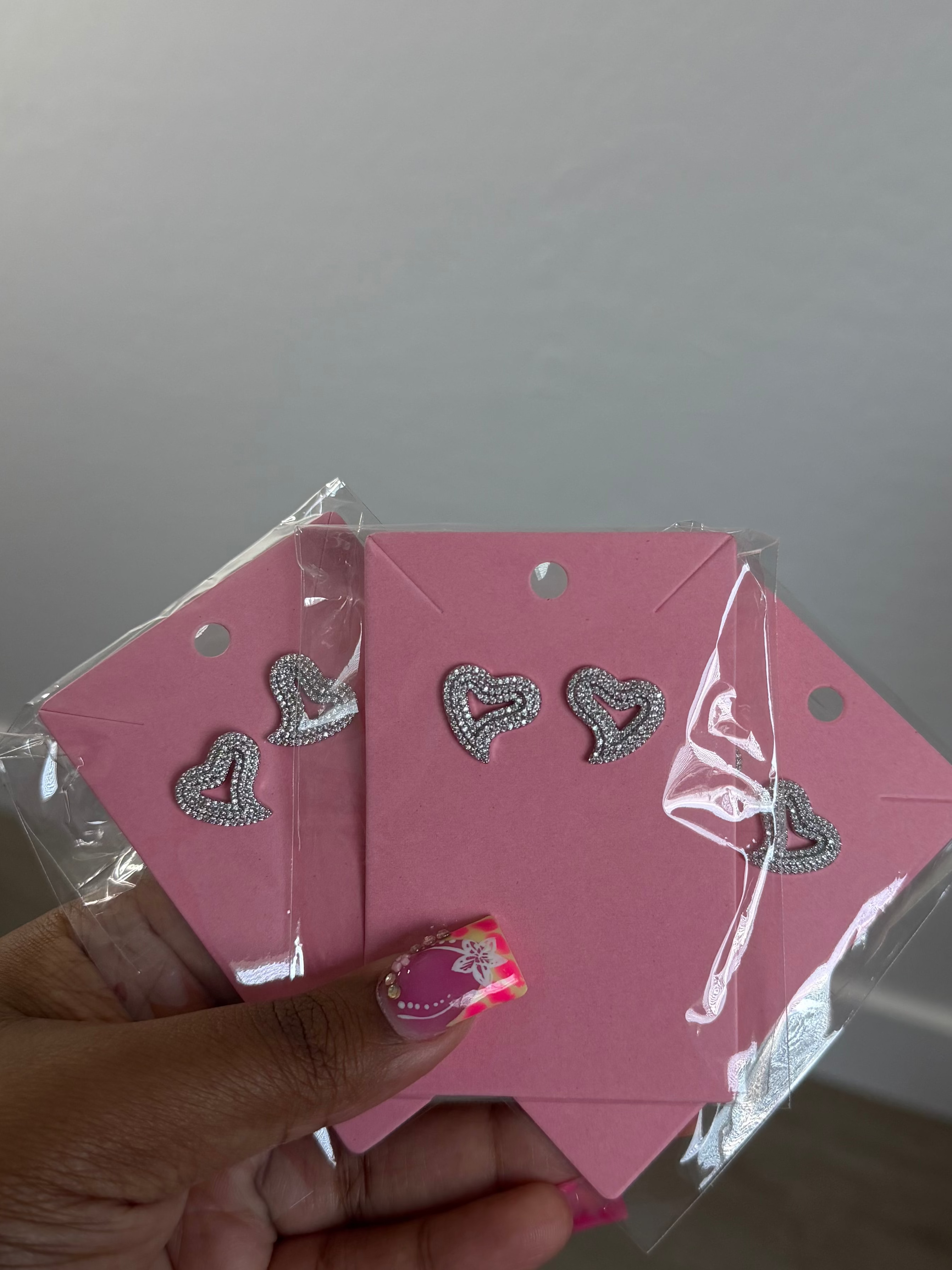 Iced Out Heart Earrings
