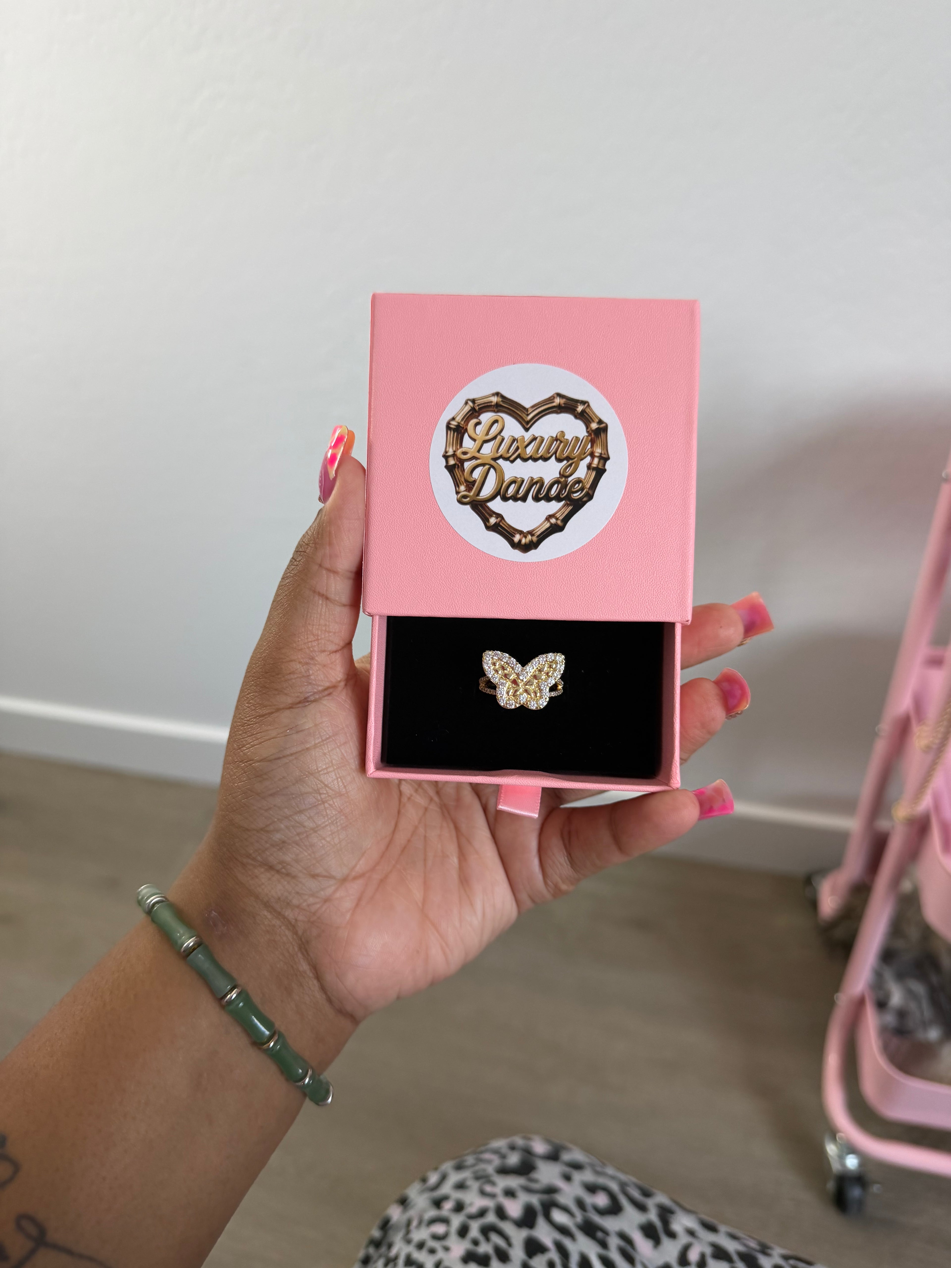Nugget Diamond Butterfly Ring