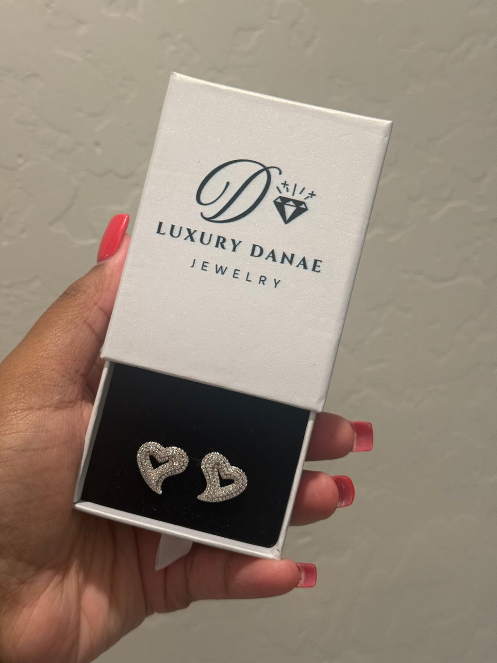 Iced Out Heart Earrings